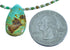 Sterling Silver Santo Domingo Turquoise Bead Necklace And Earrings Set BX116383